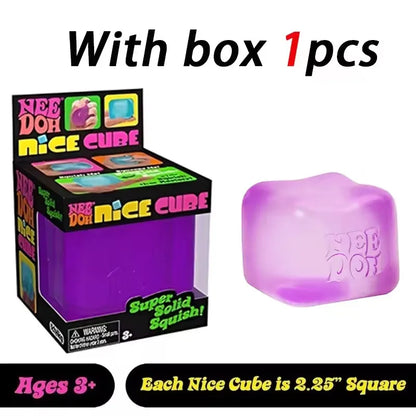 Schylling Needoh Nice Cube Sensory Stress Reliever Multiple Styles Fidget Tool for Anxiety  Focus Desk Sensory Cube for Adults