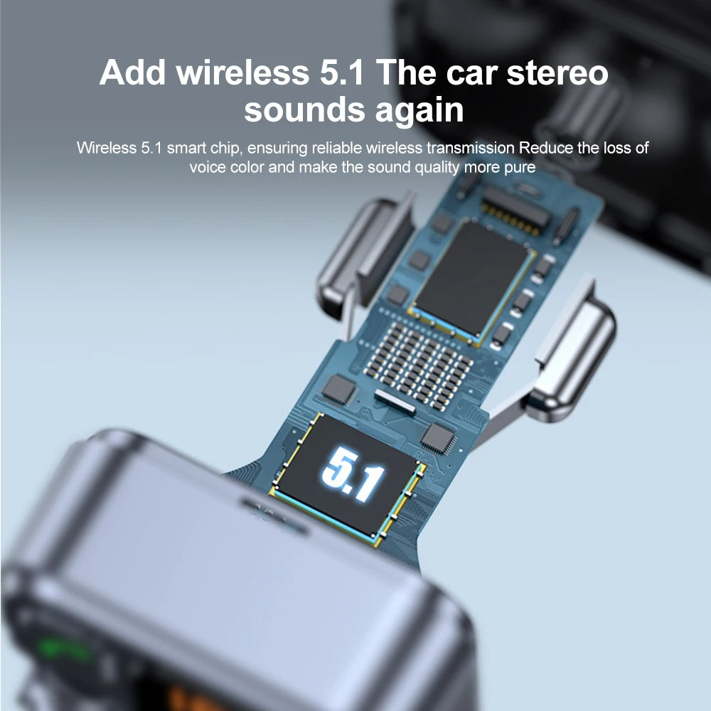 All-in-One Car Bluetooth Adapter - PD20W Fast Charger, USB U Disk Reader, Digital Display & FM Transmitter for Phones
