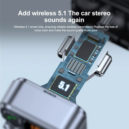 All-in-One Car Bluetooth Adapter - PD20W Fast Charger, USB U Disk Reader, Digital Display & FM Transmitter for Phones