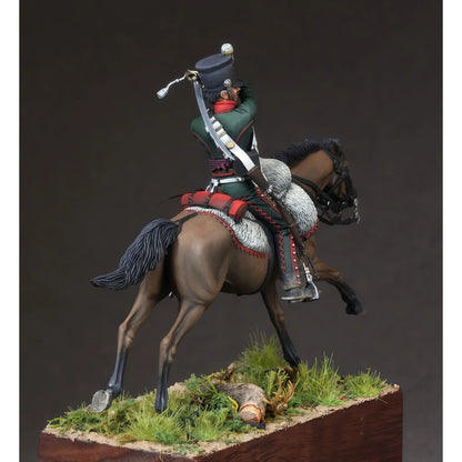 54MM Resin Unpainted Model Kit, Military Theme, French Cavalry Regiment Hussars Unfinished and Unpainted GK, 1773