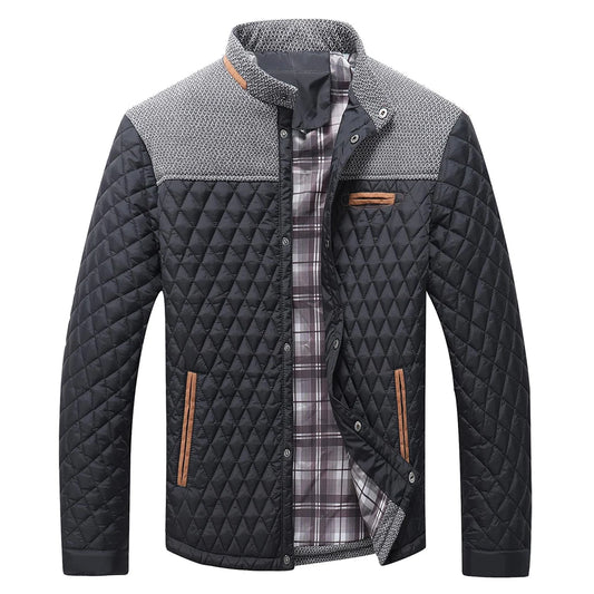 Men's Jackets Casual Coat Diamond Quilted Puffer Down Lightweight Casual Button Down High Quality Overshirt Us Size