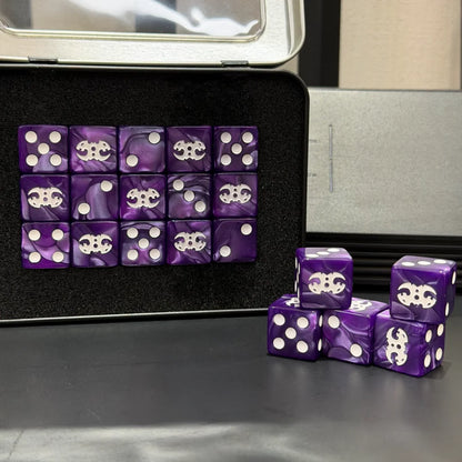 15PCS 16mm/0.63inch D6 Wargaming Dice Set for Tabletop Miniatures Game, Damage Tracking,Army Faction Themed Dice Tokens