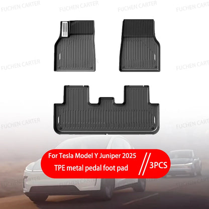 Car Floor Mats for Tesla NEW Model Y Juniper 2025+ Car Four Seasons Waterproof Non-slip Floor Mat TPE Special Car Accessories