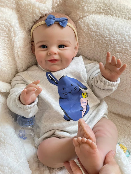 Cokela 20inch/50cm Real baby doll Real Soft Touch Baby Realistic Silicone Reborn Baby Doll With Hand-Drawing Hair