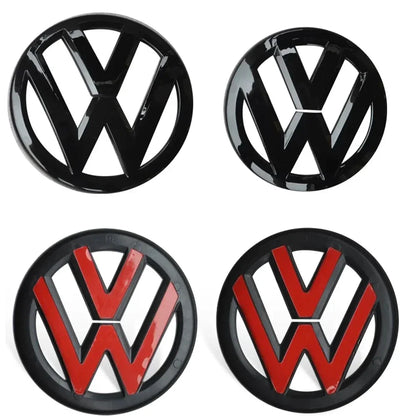 2Pcs Car Front Grill/Rear Emblem Lid Covers Logo Sticker For Volkswagen VW GOLF 5 6 7 8 MK5 MK6 MK7 MK8 POLO Scirocco sportvan