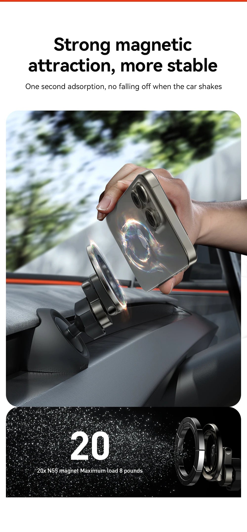 YZ For Tesla Model 3 Y/YL Highland Juniper Magnetic Car Phone Holder 360 Degree Rotation Metal Car Mount for All  Phones