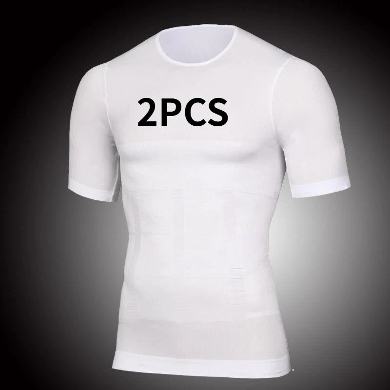 New Slimming Body Shaper Chest Binder Slimming Waist Vest  Men's T-shirt Vest Sleeveless Fitness Sports Clothes Vest Sleeveless