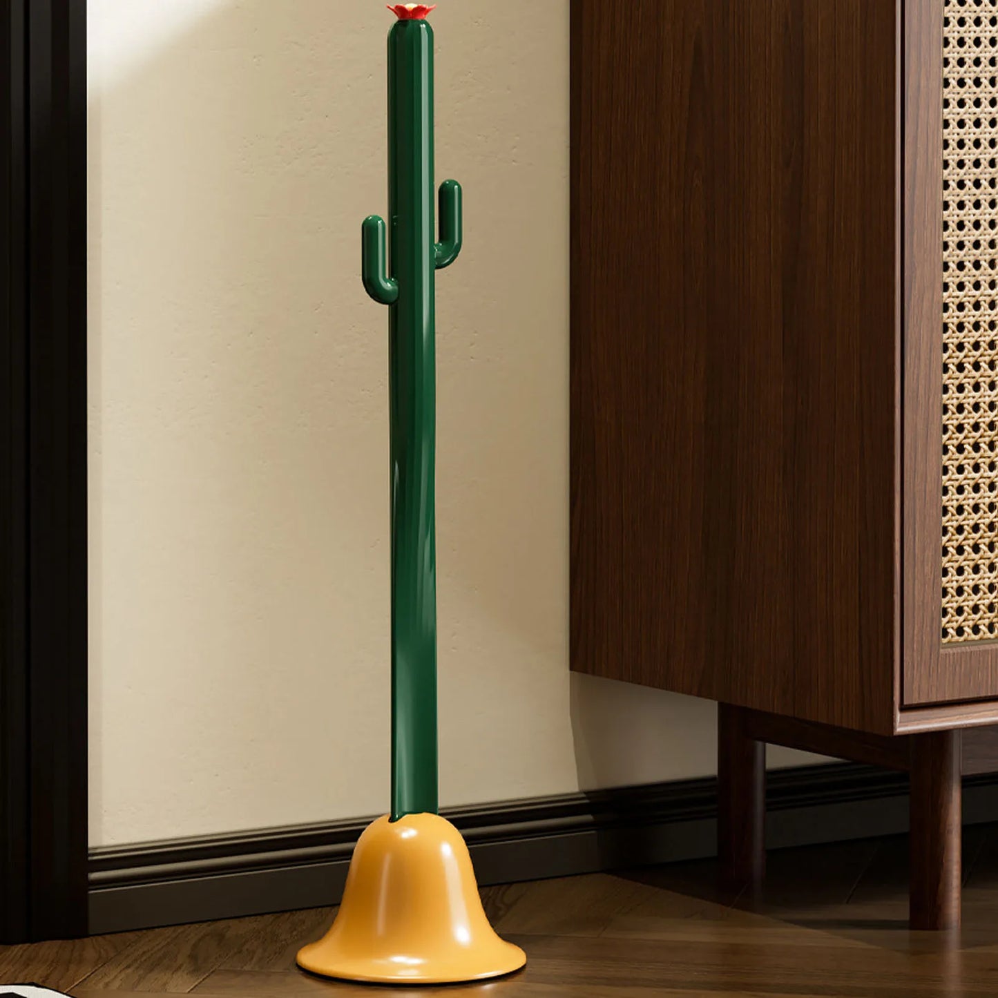 Long Handle Shoe Horn Ergonomic Plant Shaped PP Shoe Helper Stick with Base for Home Use Shoe Helper Stick