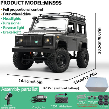 Upgrade MN99S MN98 1:12 RC Car MN Model RTR 2.4G Remote Control Car Climbing Defender 4WD RC Truck Off-road RC Toys As Kids Gift