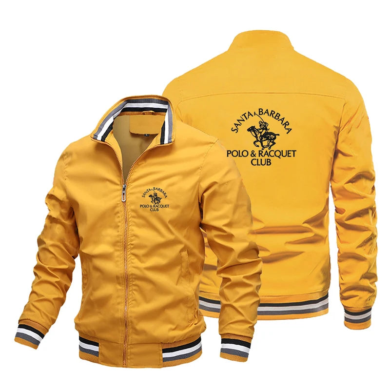 2026Autumn and Winter Men's Stand Collar Casual Zipper Jacket Outdoor Sports Coat Windbreaker Jacke