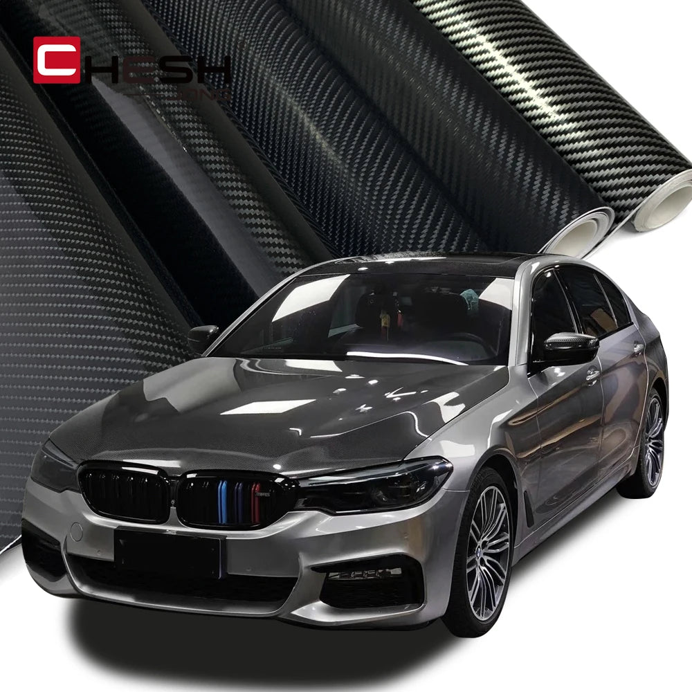 145cmx200cm Carbon Fiber Vinyl Film Car Styling Wrapping Sheet Roll Film Automobiles DIY for Car Hood Roof Stickers Accessories