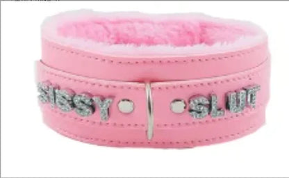 Women's customized PU necklace sexy COSPLAY plush collar leather nightclub style Jewelries