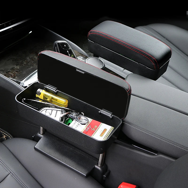 Car Armrest Box Adjustable Elbow Support Seat Gap Organizer Cushion Fit Cars SUV Truck Ergonomic Comfort Drive