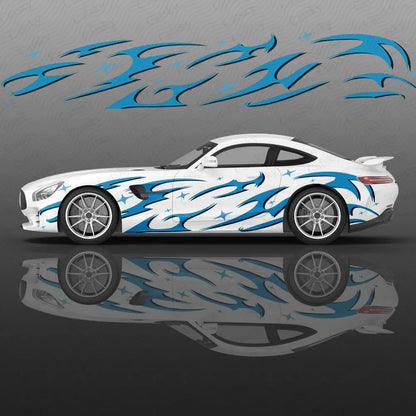 Lightning Line Graphics Car Body Sticker Anime Itasha Vinyl Car Side Decal Sticker Car Decor Sticker Cars Protective Film