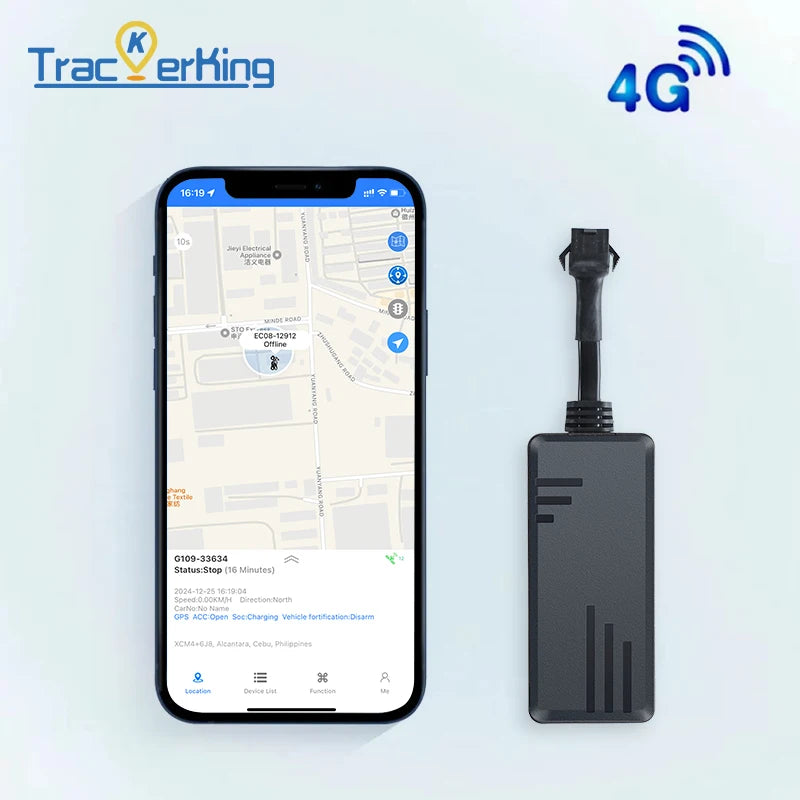 TrackerKing 3pieces J16 4G+2G Vehicle GPS Tracker  ACC Relay GSM Global Real Time Tracking GT06