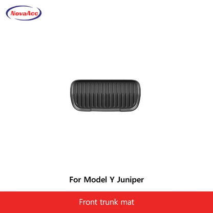 For Tesla Model Y Juniper 2025 2026 Trunk Mat TPE Waterproof Anti-Slip Anti-Scratch Integrated Cargo Liner Car Backrest Pad