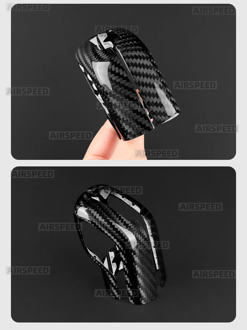 For Hyundai Elantra N/Veloster N/Kona N/i20 N/i30 N 2021-2024 2025 Tucson N Line 2022-2023 Dry Carbon Fiber Car Gear Knob Trim