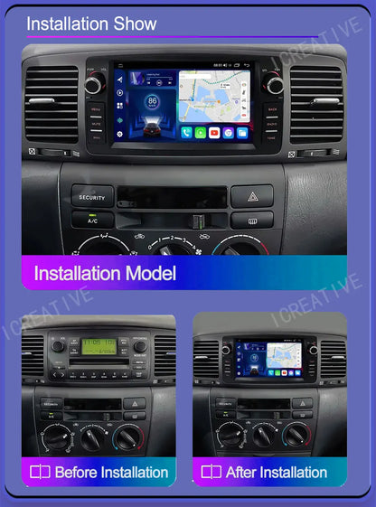 Car Radio Android For Toyota Corolla E120 2003-2006 BYD F3 Carplay Multimedia 7'' Player 2Din Autoaudio Head Unit Navigation GPS