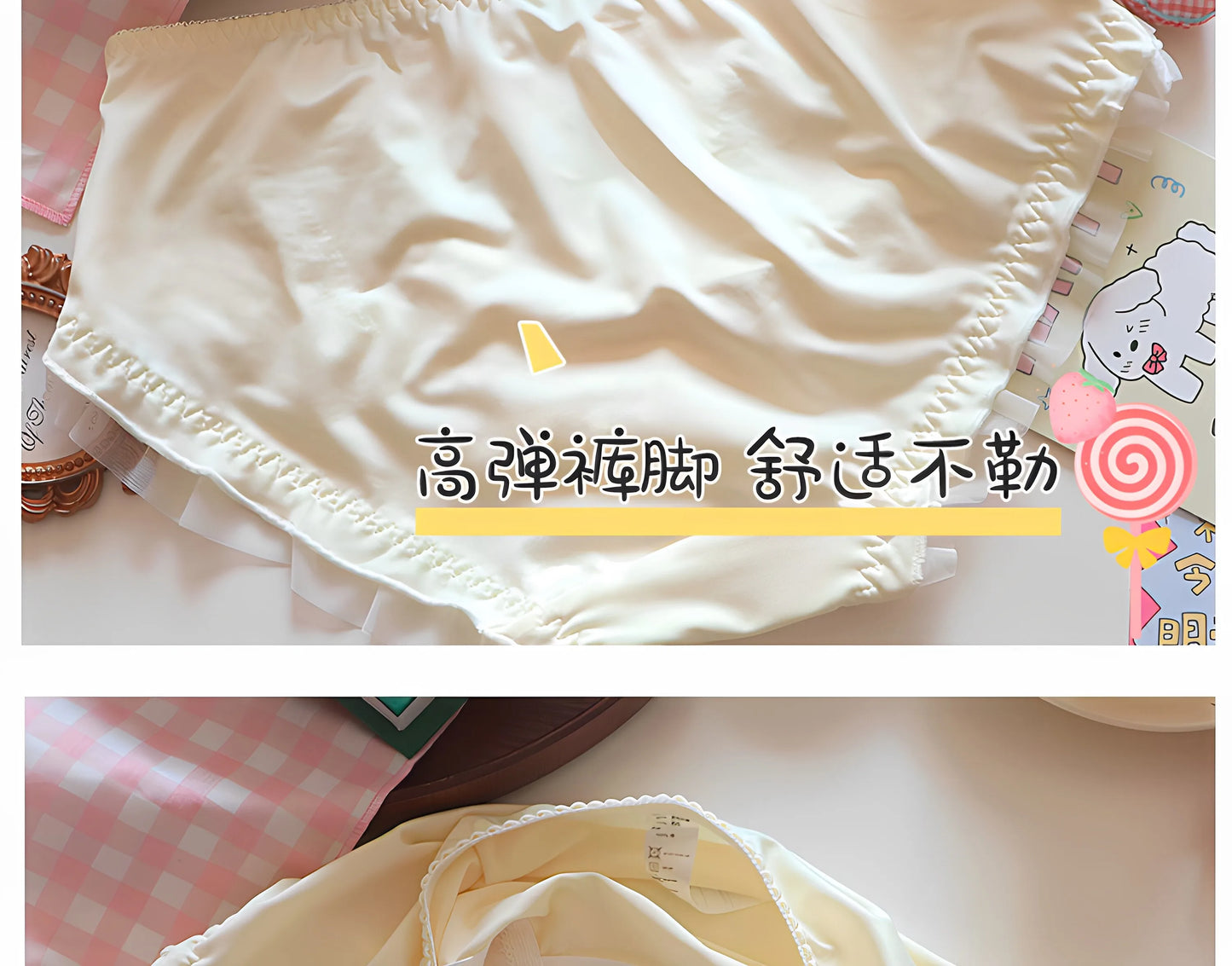 Japanese Lolita Princess Lingerie Women Pure Desire Cake Layer Lace Mesh Cotton Crotch Party Bra Panty Set Cute Comfortable Soft