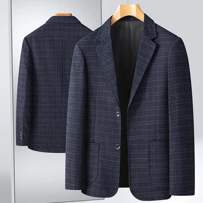 2025 New Business Dinner Gentleman Slim Gentleman Group Dress Fashion Men British Style Dress Best Man Plaid Plaid Plaid Blazer