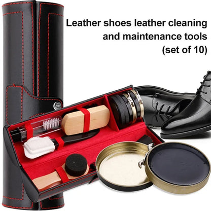 Professional Shoes Care Kit Quick Polish Leather Shoe Brush Cleaning Set Keep Shiny Clean Tools for Boots Sneakers
