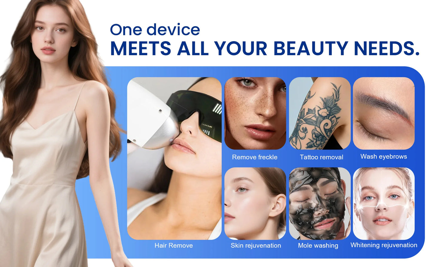 4 IN 1 Soprano Titanium Ice Platinum RF Diode 755 808 940 1064nm 4 Wave Laser ND:YAG Machine Painless Hair Removal Machine