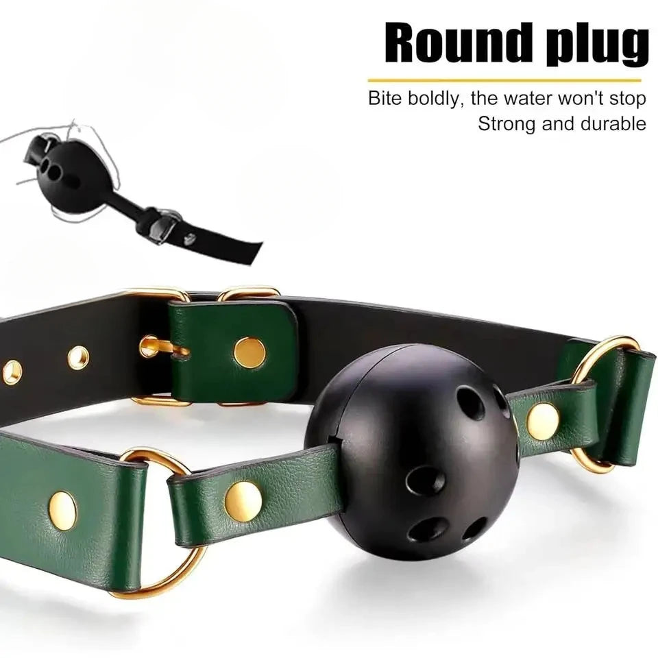 High Quality BDSM Genuine Leather Bondage Set Fetish Handcuffs Collar Gag Whip Erotic Sex Toys For Women Couples Adult Games