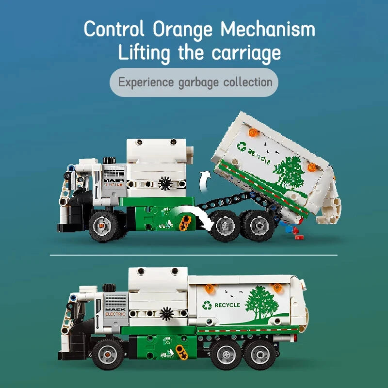 2026 Sanitation Truck Series Garbage Sanitation Truck Children's puzzle technical Toys Creative Building Blocks For Kids Gifts