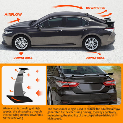 JDM TRD Style Highkick Trunk Spoiler Wing Tailgate Body Kit Accessories For 2018 19 2020 2021 2022 2023 Toyota Camry