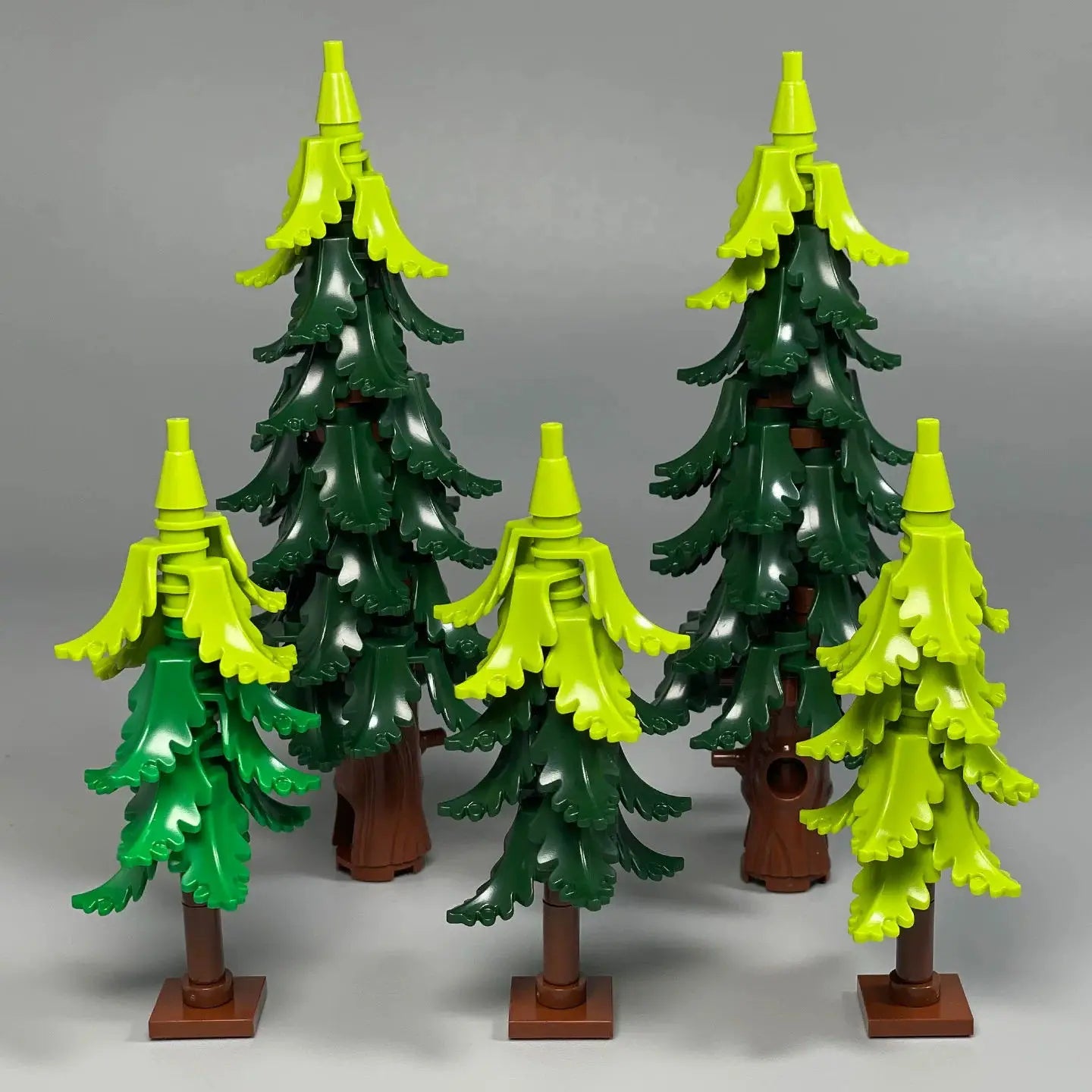MOC City Garden Building Block Set – DIY Assembly Pine & Pine And Cypr, Street View Forest Plants, Trunk Leaves Grass Accessorie