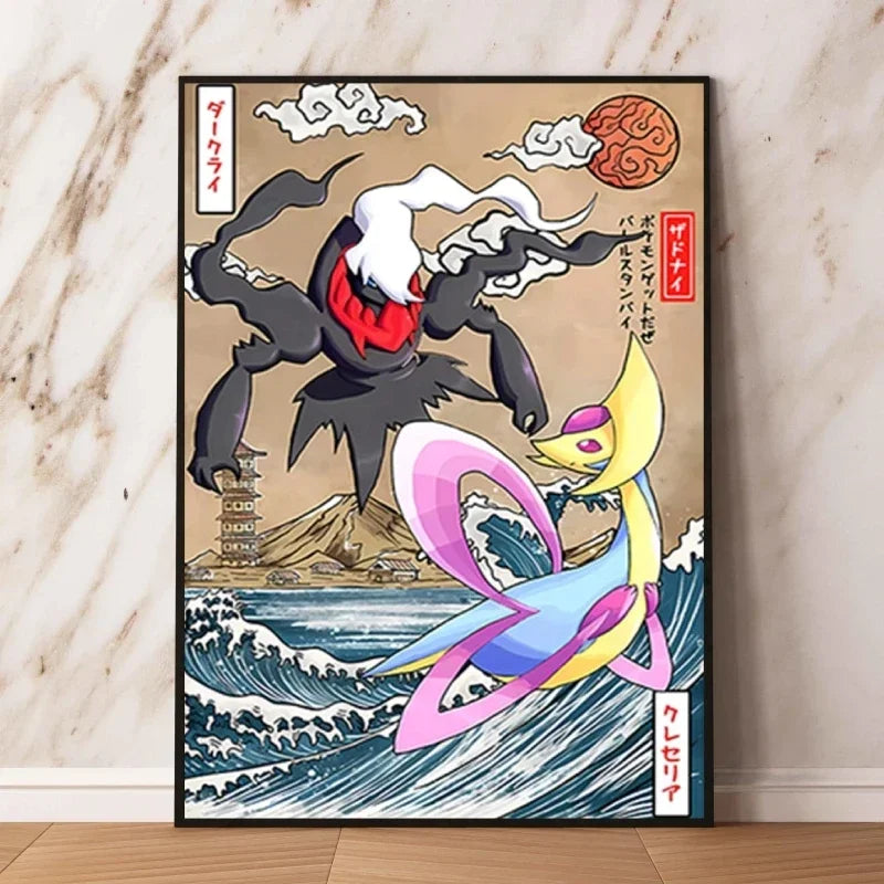 Classic Canvas Hd Prints Poster Pokemon Charizard Blastoise Cartoon Character High Quality Home Living Room Mural Decorative