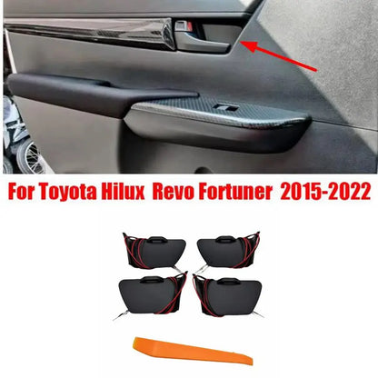 LHD RHD For Toyota Hilux Revo Fortuner 2015-2022 Car LED Door Bowl Armrest Atmosphere Light Interior Lights Bowl Handle Frame