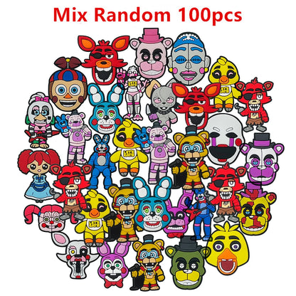 24-100pcs Cute Shoe Charms For Bubble Slides Clog Sandals,PVC Shoe Decorations Accessories Pins For Kids Christmas Birthday Gift
