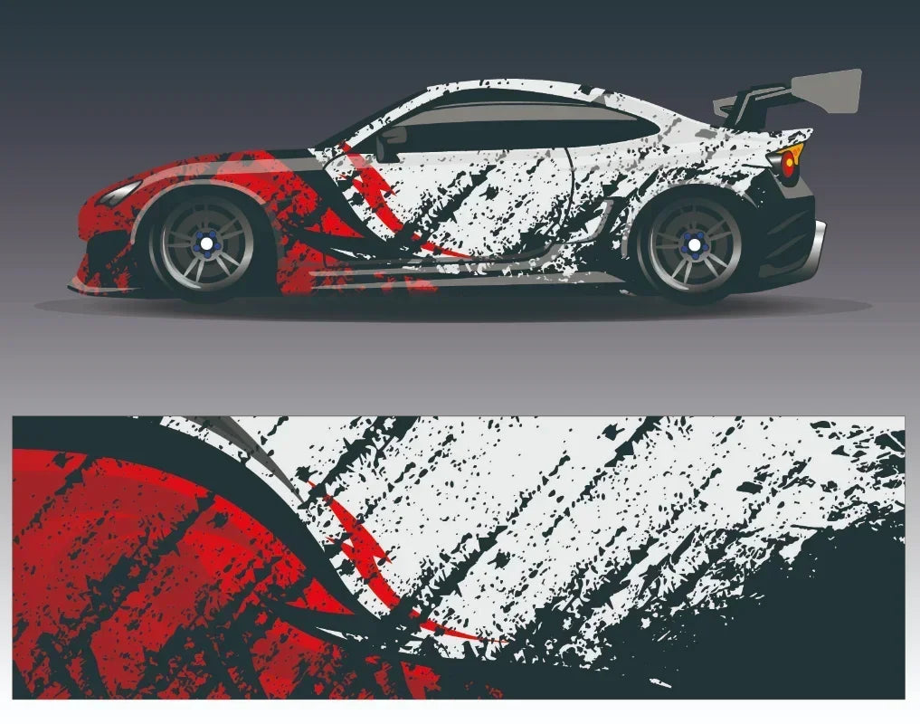 Black Car Sticker for Universal Car Sticker for Univers Vinyl Stripe on Left and Right Side Graphics Sticker Car Body Decoration