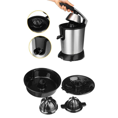 110V / 220V Hand Press Orange Lemon Juicer Machine Stainless Steel Electric Citrus Juice Maker Extractor Kitchen Fruit Squeezer