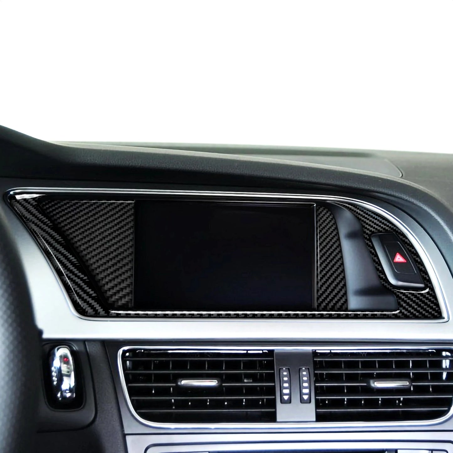 Car Center Console Gear Shift Panel Set, For Audi A4 S4 RS4 A5 S5 RS5 (2007-2016) Carbon Fiber Interior Sticker Trim Accessories