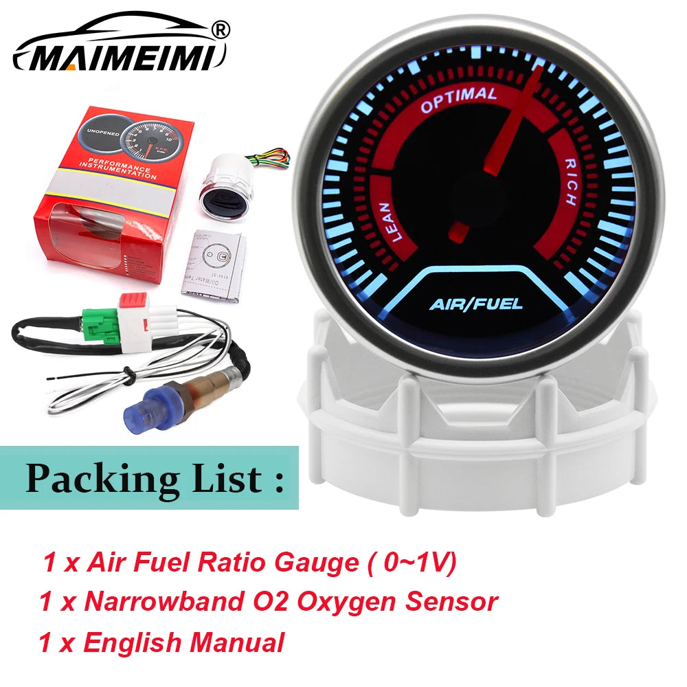 12V Boost Gauge Water Temp  2" 52mm LCD Display Turbo RPM Tachometer Oil pressure gauge with sensor -1-2.0-3.0 bar Racing Meter