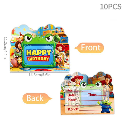 Toy Stories Theme Birthday Party DIY Decoration Toy Inspire Backdrop Hot Anime Cartoon Paper Plate Cup Birthday Party Supplies