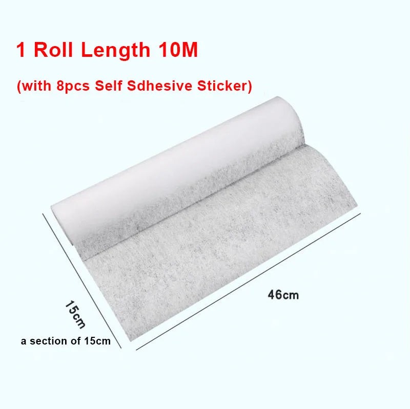 46cm*5/10M Range Hood Filter Paper Non-woven Oil-proof Cotton Filter Disposable Range Hood Exhaust Fan Filter Extractor Tools
