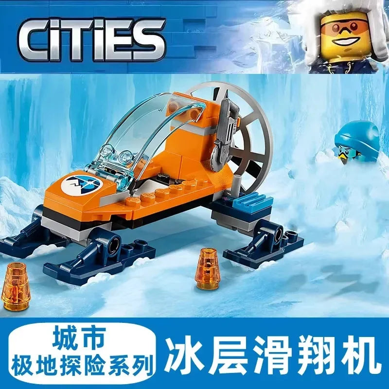 Compatible Sets City series building blocks 60195 Arctic mobile exploration base crane car MOC toys children's Christmas gifts