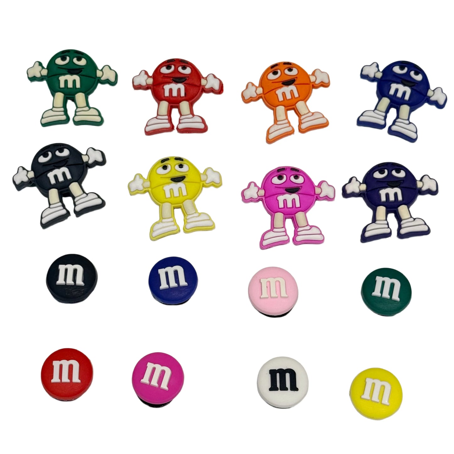 Wholesale 8-100Pcs Chocolate Beans PVC Shoe Buckle Charms Kids Popular Sandal Designer Ornament DIY Birthday Gifts