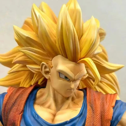 54cm JT 2% SSJ3 Dragon Ball Goku Action Figures Large Size PVCAnime Static Statue GK Collectible Model Toys Desktop Deco Gift