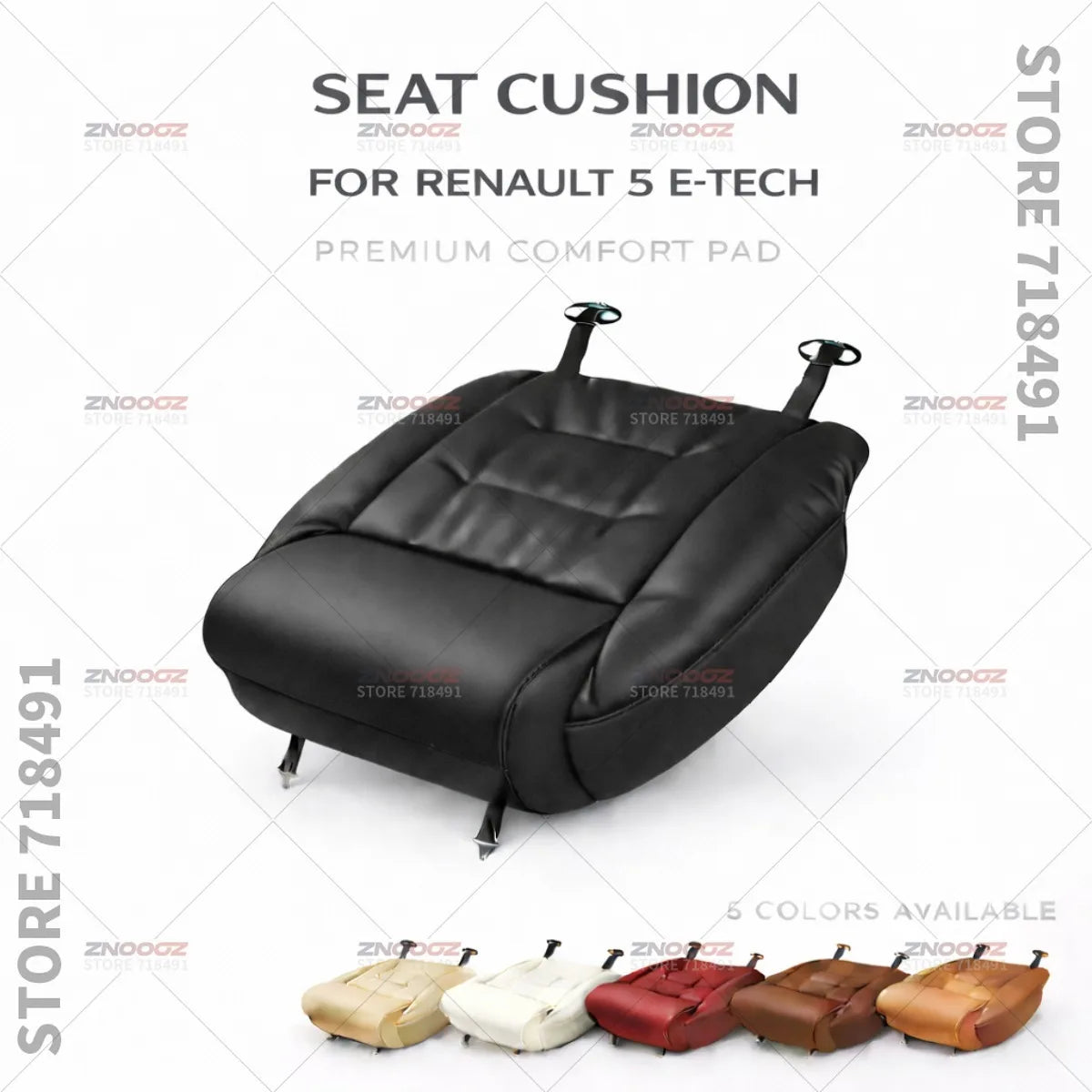 For Renault 5 E-Tech Seat Leg Support Extension Cushion Thigh Support Pillow Memory Foam Leather Extender Interior Accessories