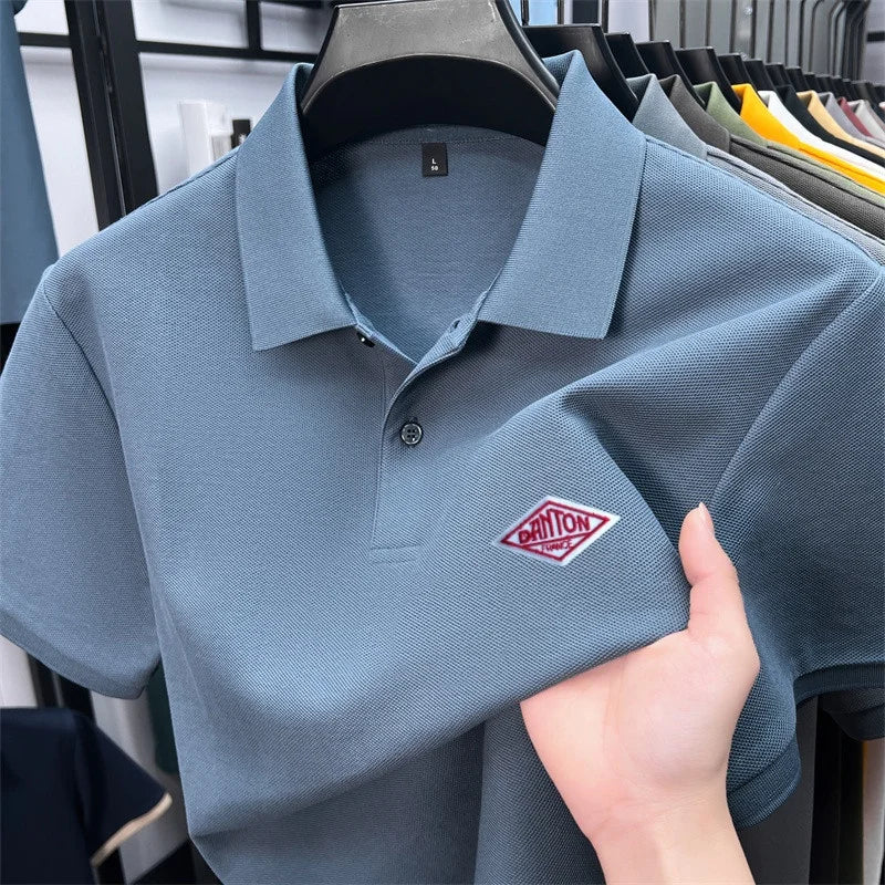 Men's 100% Cotton Polo Shirt -2026 Summer Fashion Casual Short Sleeve, Breathable Lapel Tee，27 Colors, Ideal for Golf and Sports