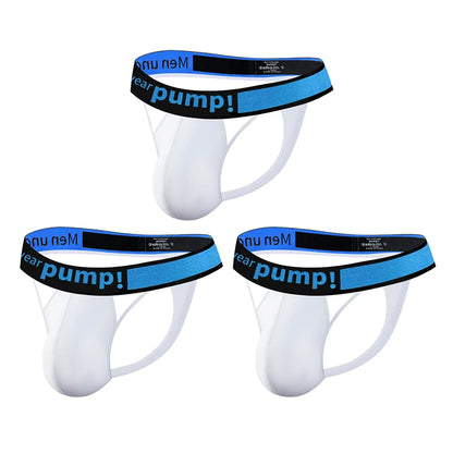 Men's Modal Soft Skin-Friendly Lightweight Thong, Front Double Hollow Out Single Thong Design, Contrast Waistband Underwear