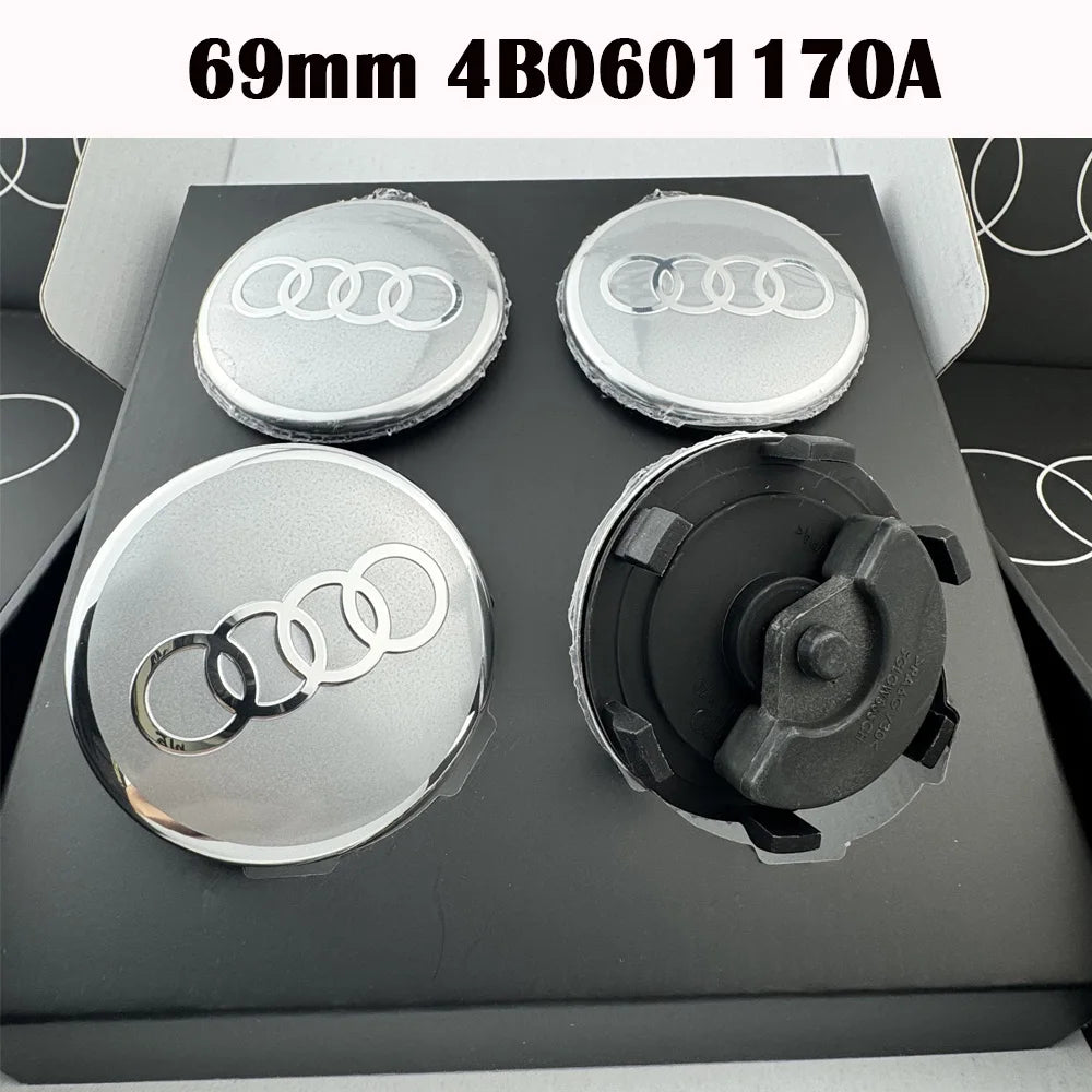Car Floating 4pcs 60/61/68/69mm Wheel Hub Caps Hubcap Badge Styling For Audi B5 B6 B7 B8 A3 8P 8V 8L A5 A6 C6 C5 C7 A1 A7 A8 Q