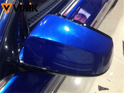 Ultra Glossy Blue Metallic Vinyl Wrap Film Roll with Air Release Self Adhesive Car Motorcycle DIY Decal Sticker