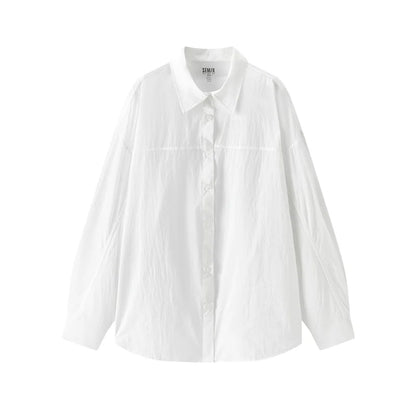 Semir Women Shirt UV 2026 Protection Textured Solid Drop Shoulder Urban Casual Everyday Style Soft Comfortable Daily