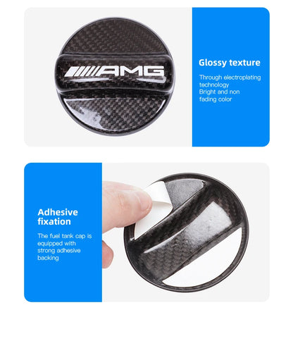 Car Fuel Tank Cap Cover Frosted Aluminum Alloy Lid Auto Accessories For Mercedes Benz AMG A B C E G C260 E300L A200L GLC300 CLA
