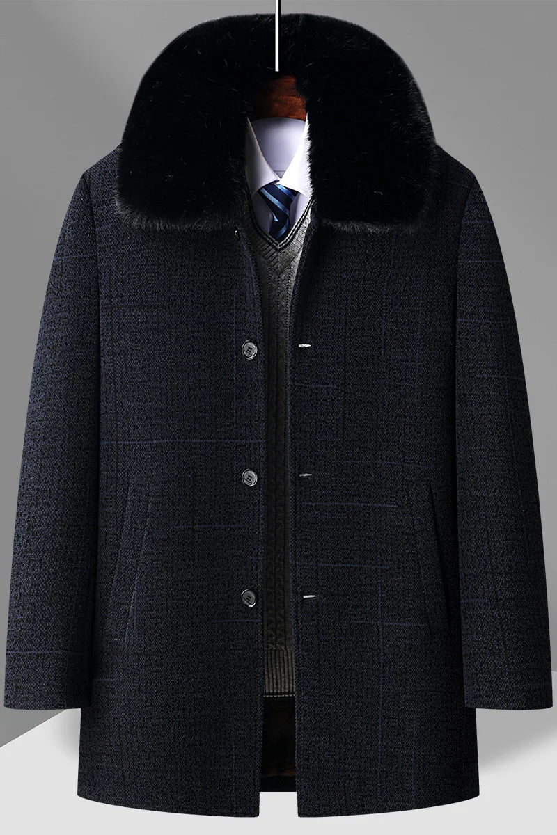 2024 new arrival winter coat fashion wool coats thicken trench coat men,mens high quality woolen jackets ,size M-4XL